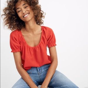 Madewell Texture and Thread Peasant Top